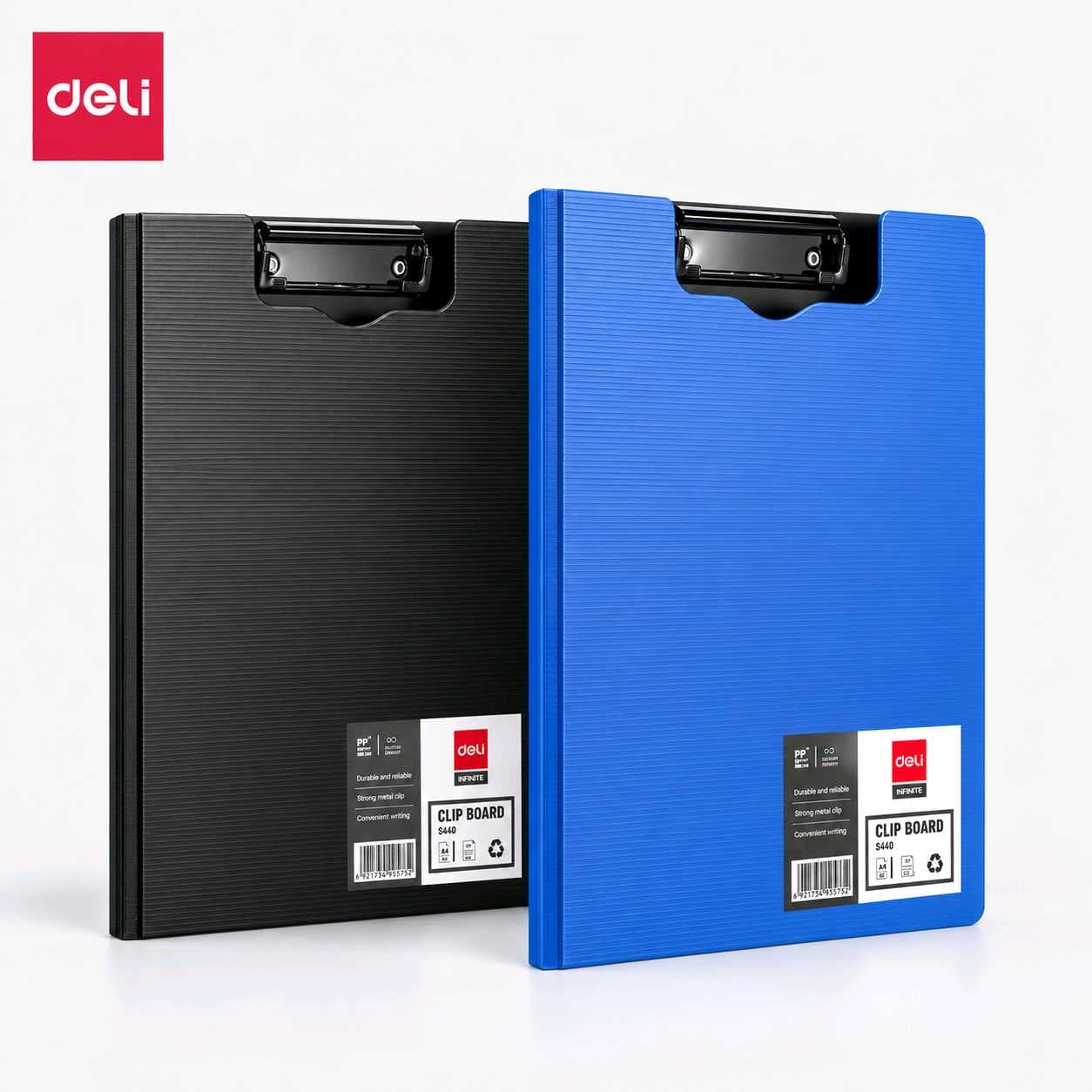 DELI E5440 — A4 FORMATDAGI METALL QISQICHLI HUJJATLAR PAPKASI, PLANSHET