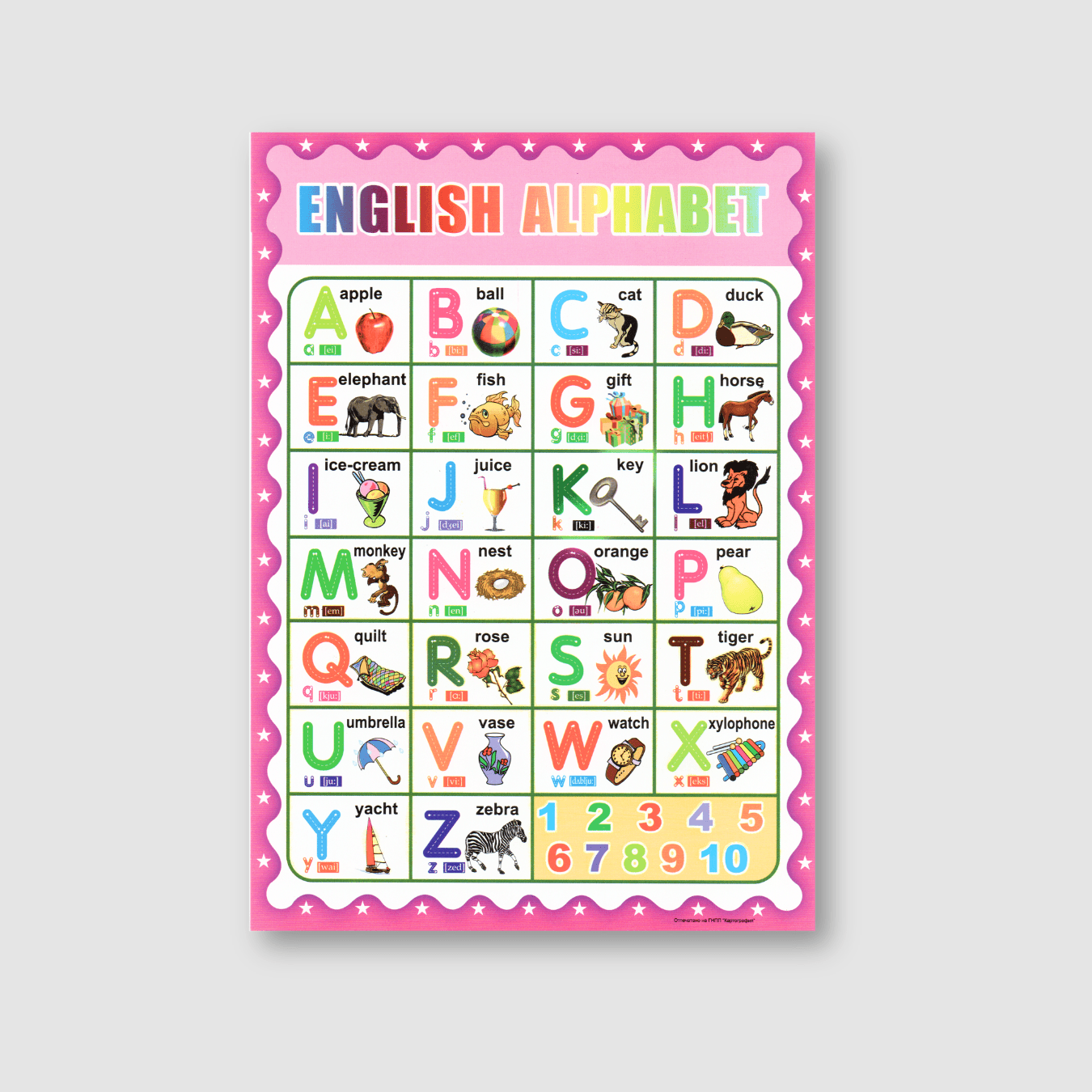 INGLIZ ALIFBOSI (PLAKAT, A4)